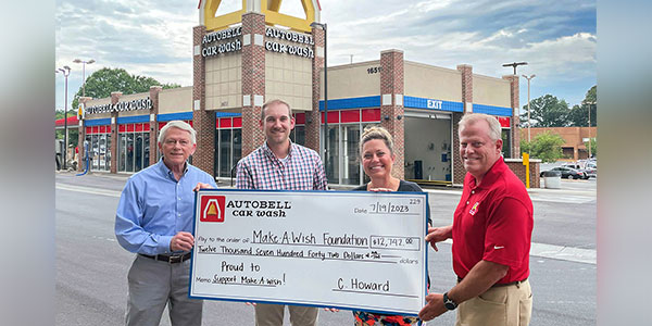 Autobell Car Wash donates to Make-A-Wish