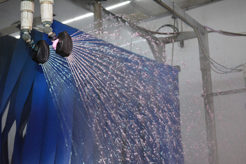 triple foam, blue, pink, mitter curtain, carwash, tunnel