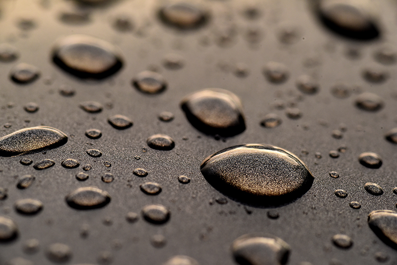 water beading, droplets, car, hood, paint